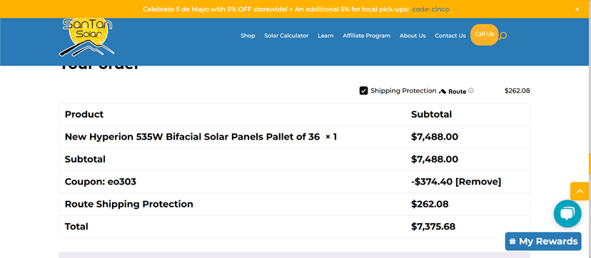 15% Off on Solar Energy Products - Shop at Santan Solar